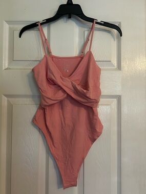 a new day Pink Twist-Front Bodysuit